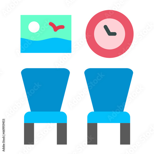 Vector Design Waiting Room Icon Style