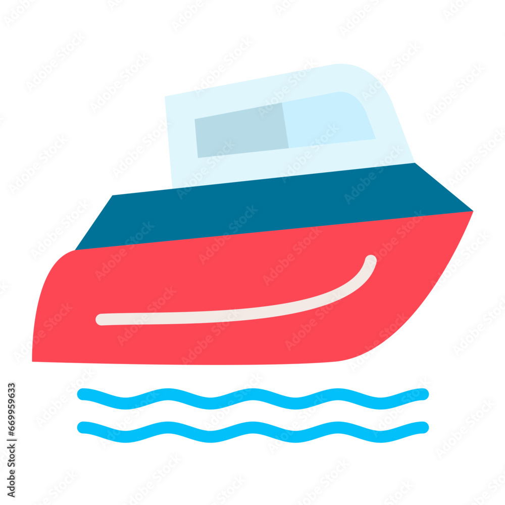 Vector Design Speed Boat Icon Style Vector Design Speed Boat Icon Style