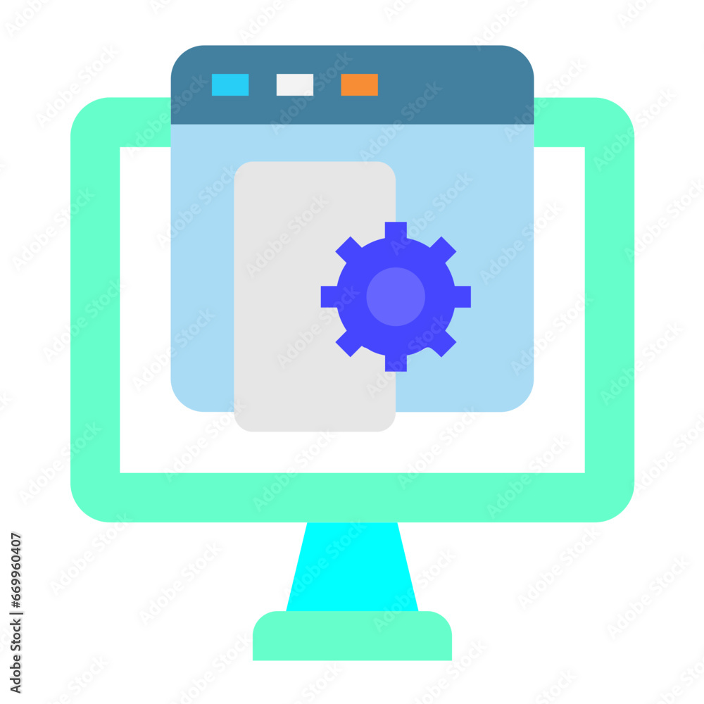 Vector Design Software Development Icon Style Vector Design Software Development Icon Style