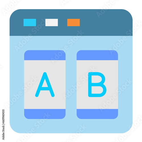 Vector Design AB Testing Icon Style