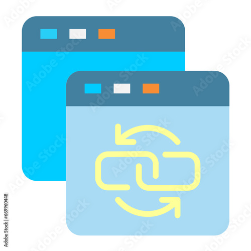 Vector Design Backlink Icon Style