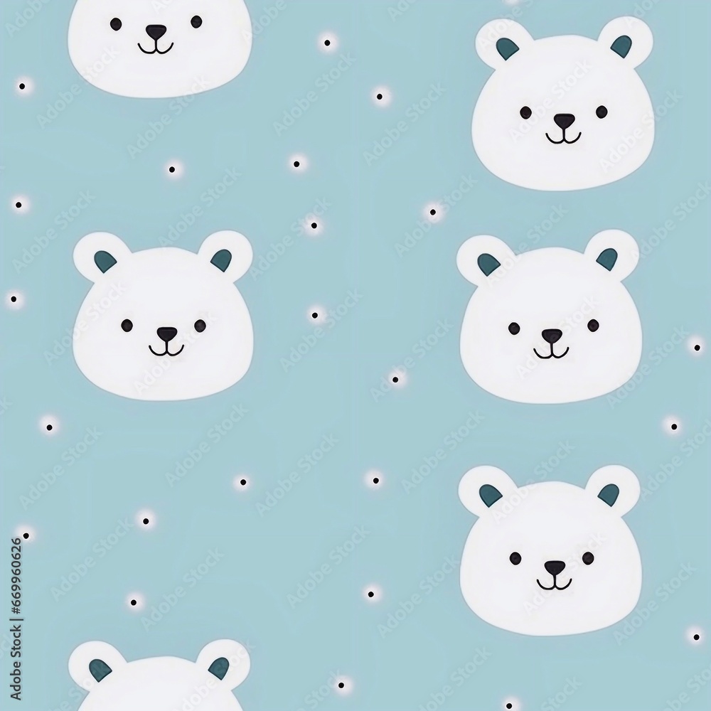 seamless pattern with teddy bears, generative ai seamless pattern with teddy bears, generative ai