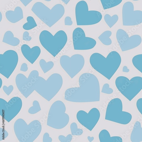 seamless pattern with hearts, generative Ai 