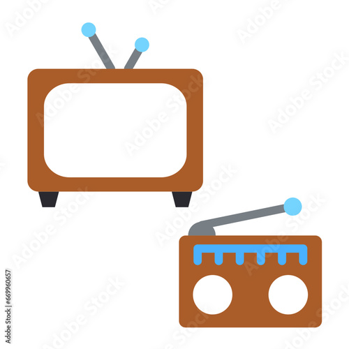 Vector Design Mass Media Icon Style
