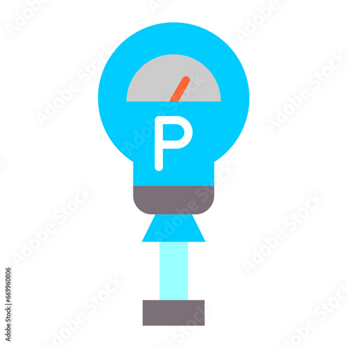 Parking Meter Icon Style