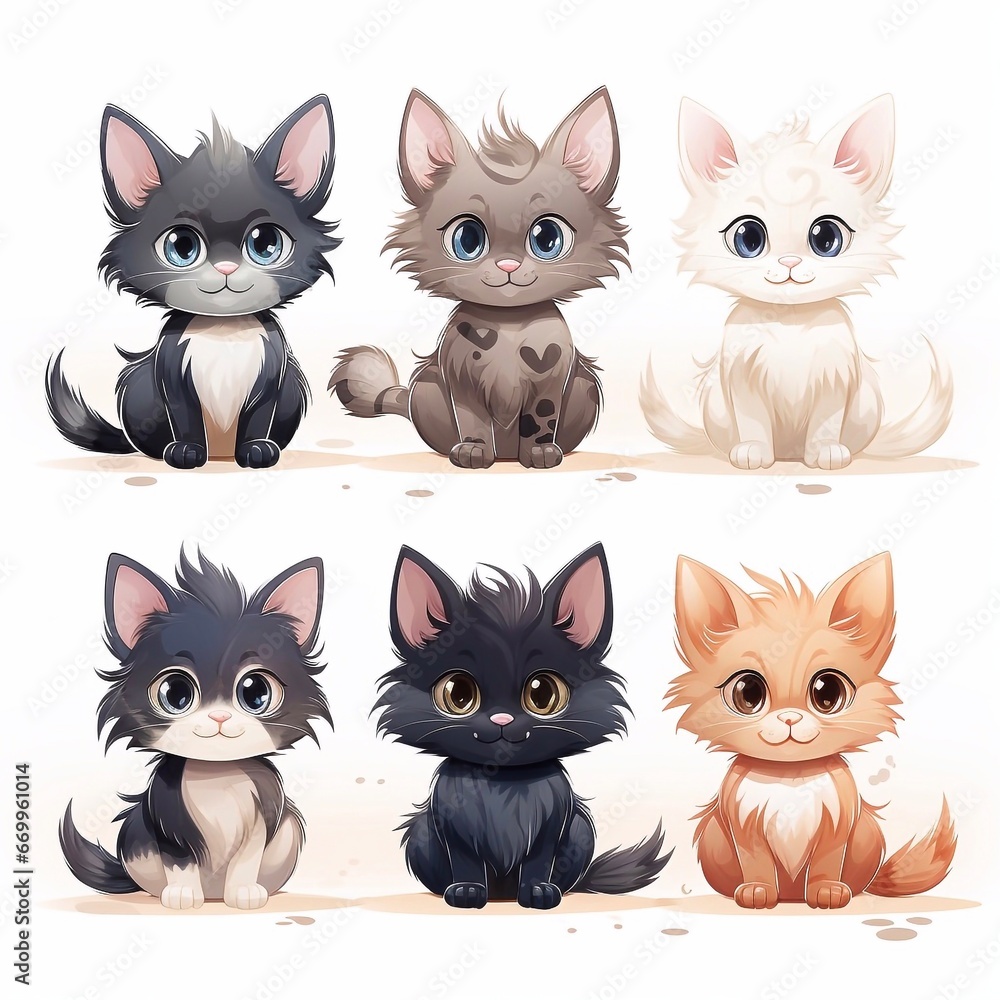 collection of cats, generative Ai collection of cats, generative Ai