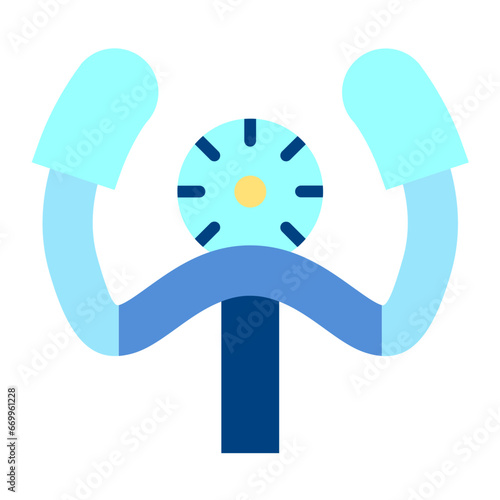 Aeroplane Steering Wheel Icon Style