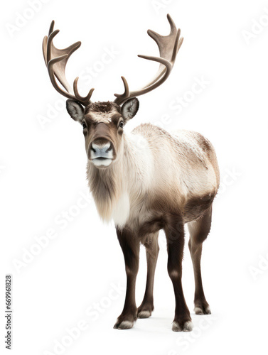 Reindeer Studio Shot Isolated on Clear White Background  Generative AI