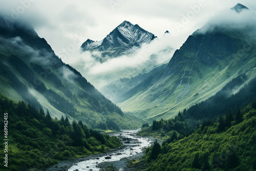 swiss mountains landscape photo