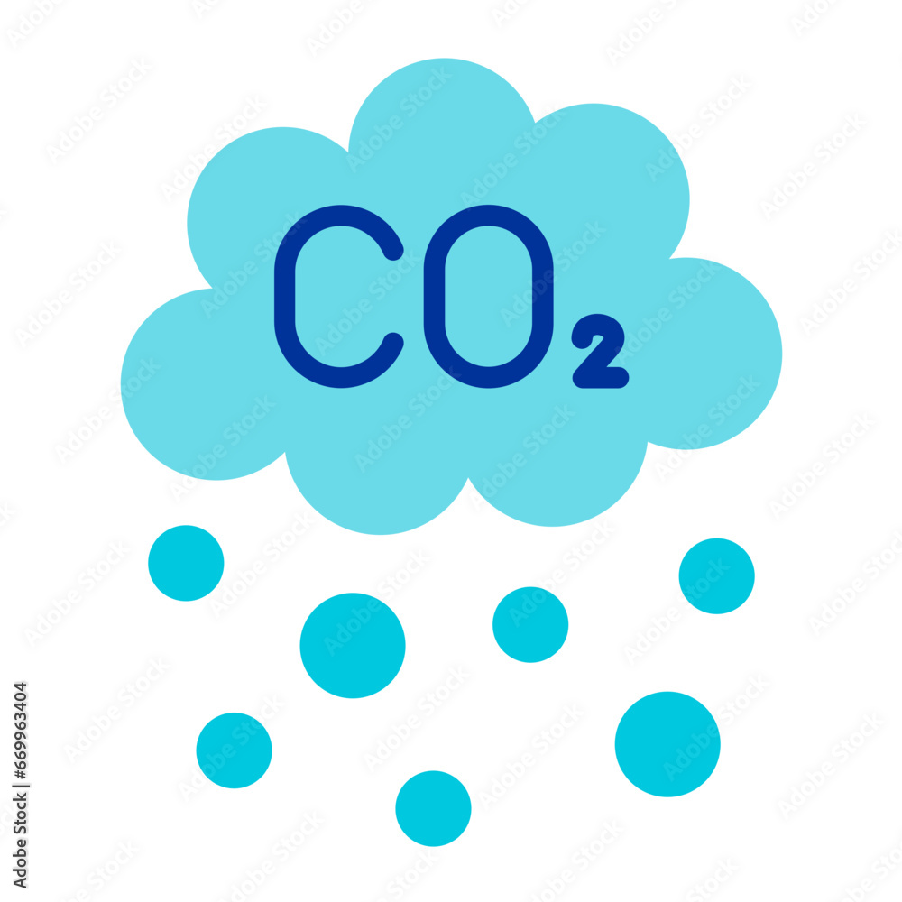 CO2 Pollution Icon Style CO2 Pollution Icon Style