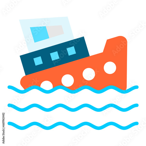 Boat Sink Icon Style