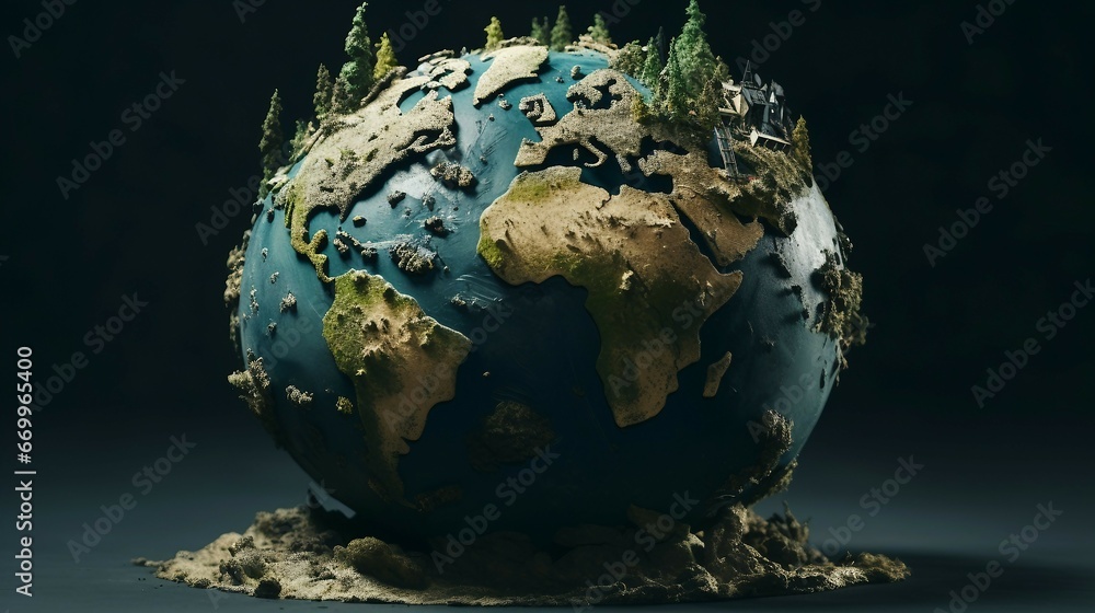 Fototapeta premium Sustainable living earth nature plant