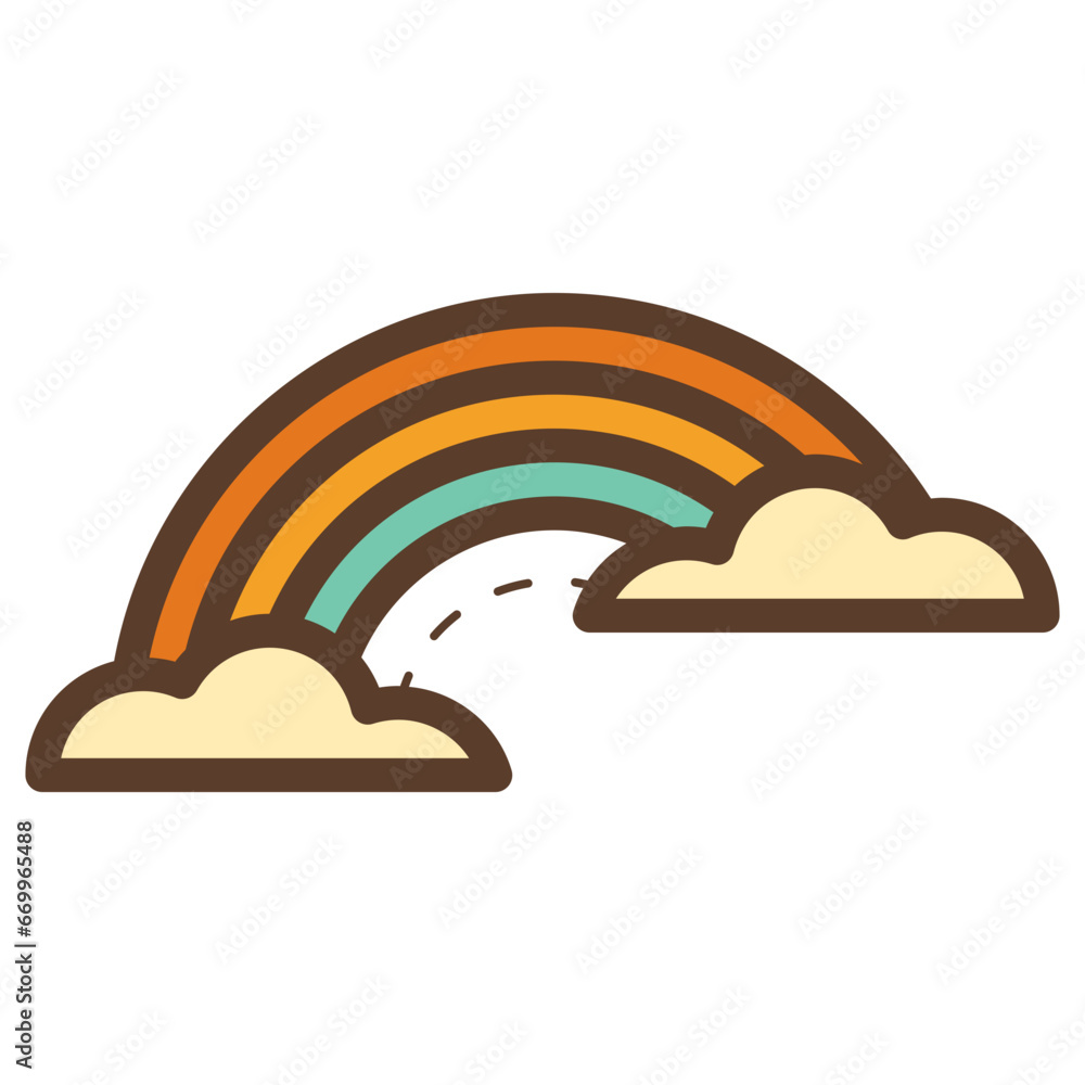 rainbow cloud icon rainbow cloud icon