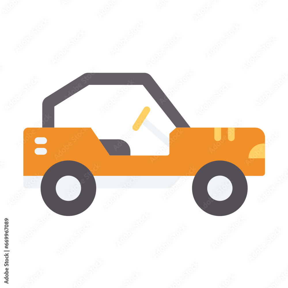 Naklejka premium Buggy Car Icon Style