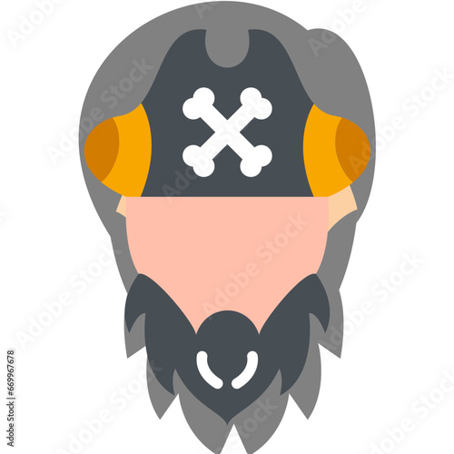 Pirate Beard Icon Style