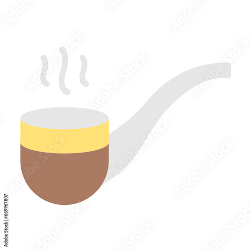 Smoking Pipe Icon Style