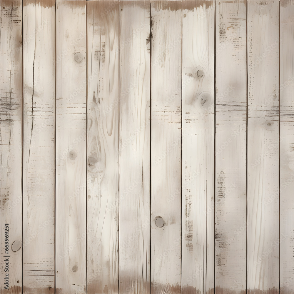 An antique white wood plank background, lite beige color with good wood grain An antique white wood plank background, lite beige color with good wood grain