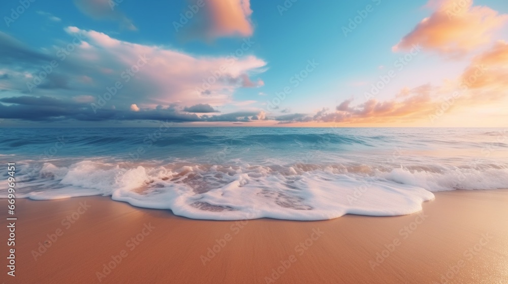 beach and sea  generated by AI