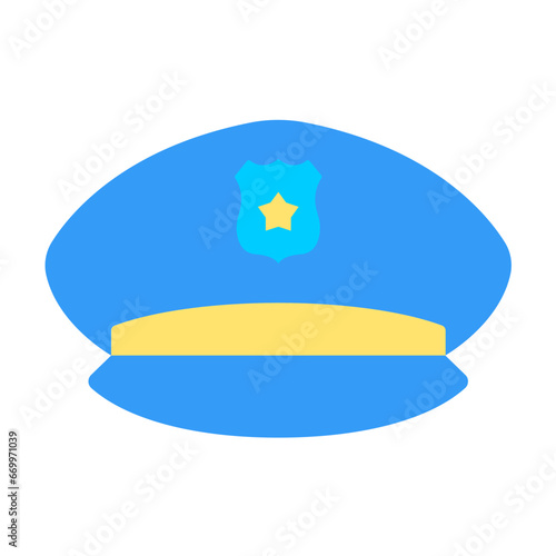Police Hat Icon Style
