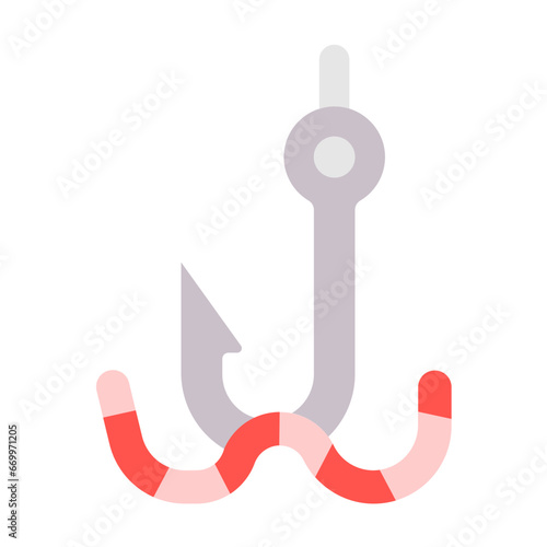Bait Fishing Icon Style