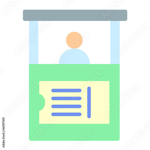 Ticket Counter Icon Style