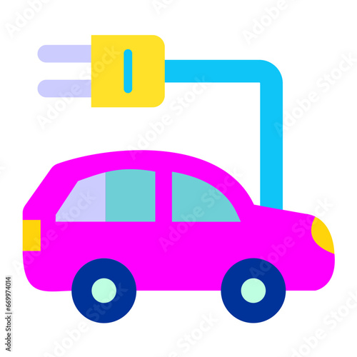Electronic Car Icon Style