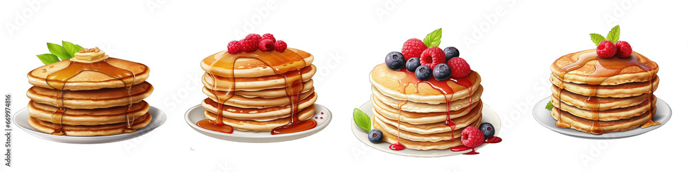 Vegan Pancakes clipart collection, vector, icons isolated on transparent background Vegan Pancakes clipart collection, vector, icons isolated on transparent background