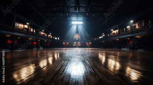 3D rendering of a basketball court © Morng