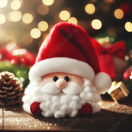 santa claus hat christmas decoration background © Deanmon