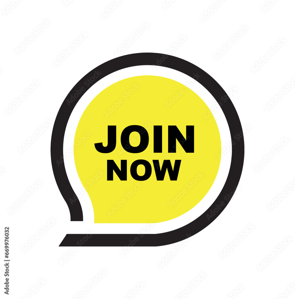 join now sign on white background join now sign on white background