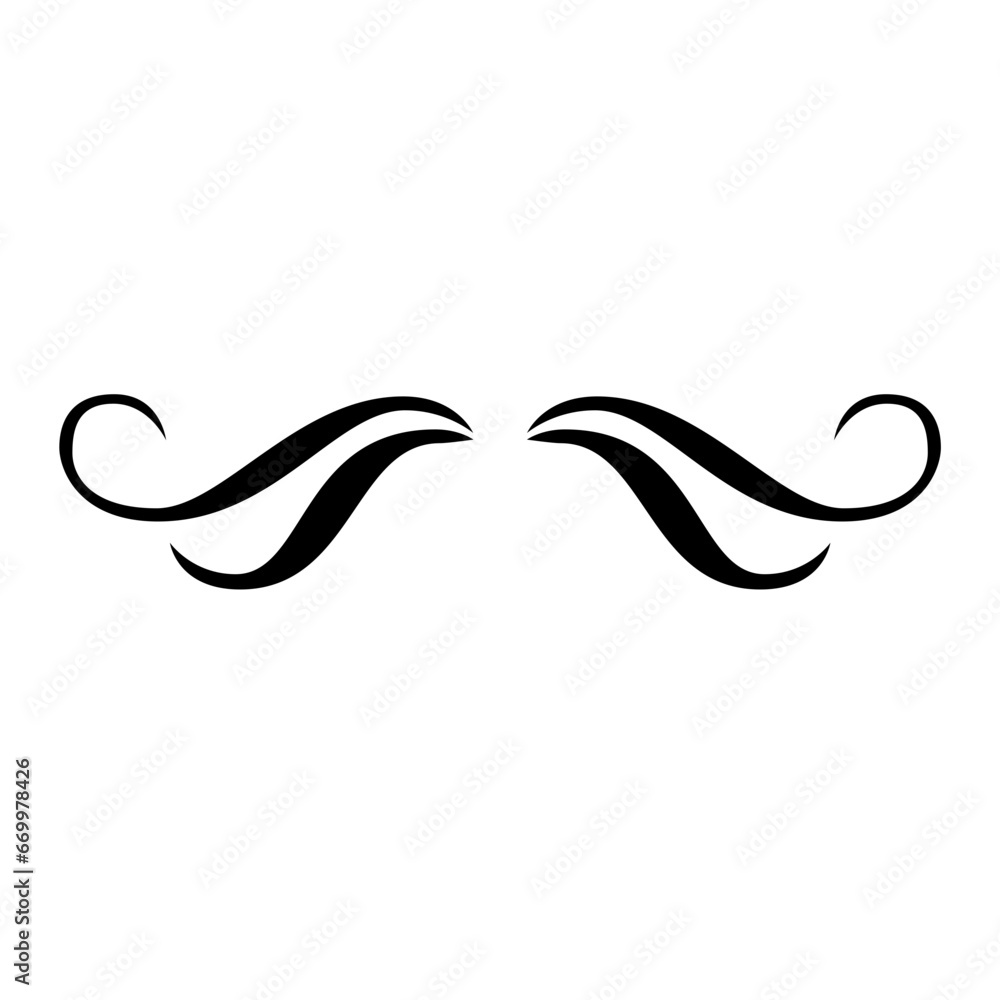 Obraz premium Curly graphic elements. Calligraphy swashes, signature decorative creative desig