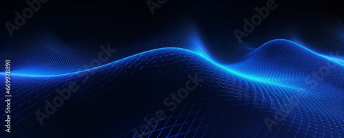 technology background seamless abstract wave kinetic pointillism dark navy and blue cosmic landscape image abstract minimalism appreciator neon grids distorted perspective