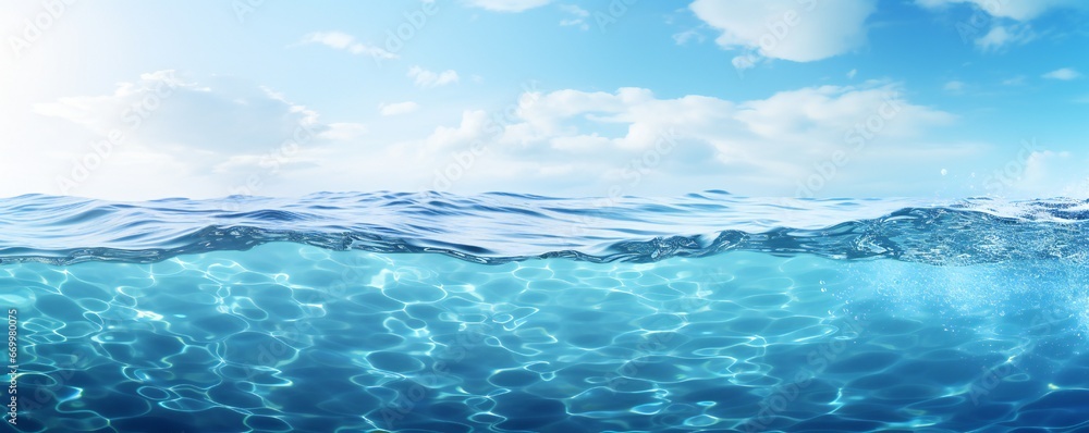 Fresh blue water background texture Generative AI Fresh blue water background texture Generative AI