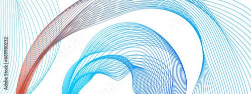 Curve lines abstract business art waves in transparent background. Vector technology backdrop digital wave flow pattern. Modern stream wave and curve round lines wallpaper background