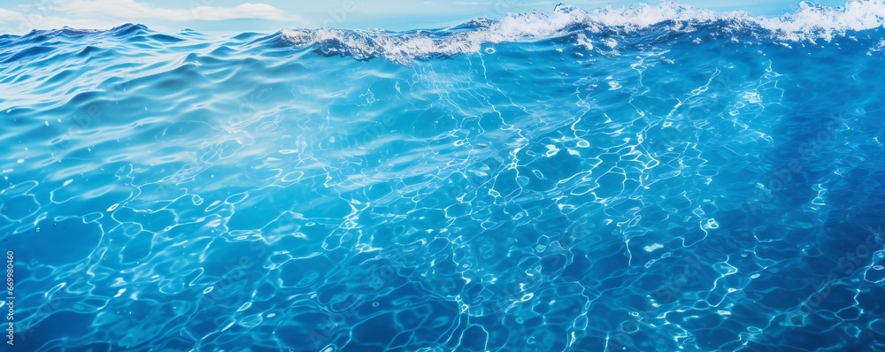 Fresh blue water background texture Generative AI Fresh blue water background texture Generative AI