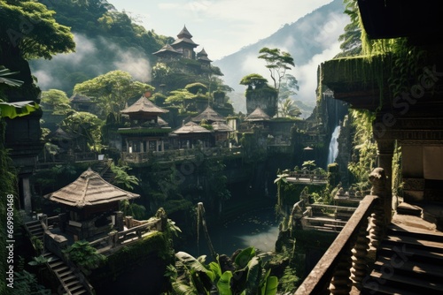 Indonesia chinese temple on the river