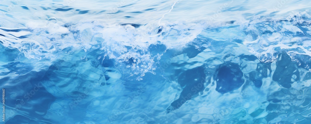 Fresh blue water background texture Generative AI
