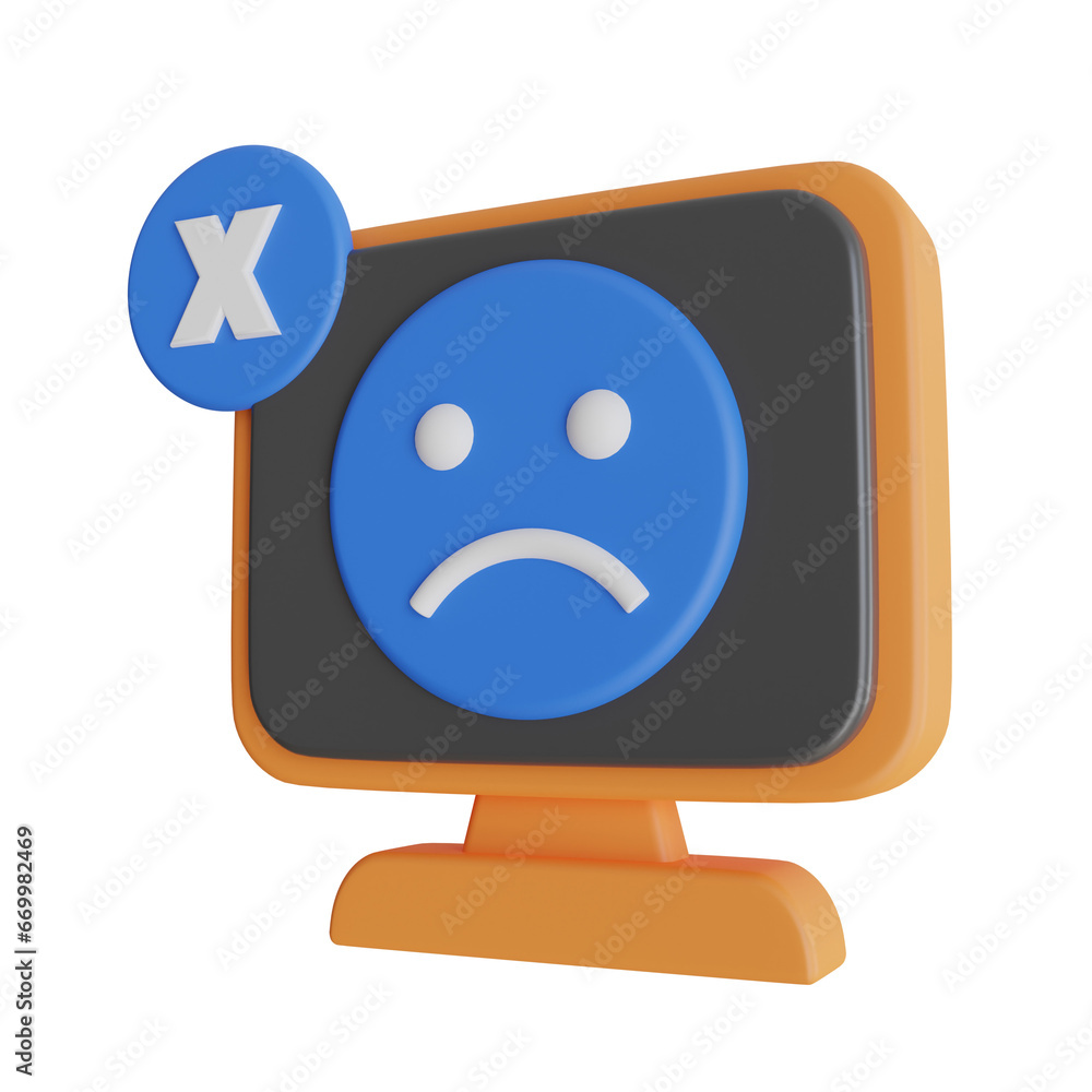 Blue Screen Error 3d illustration Blue Screen Error 3d illustration