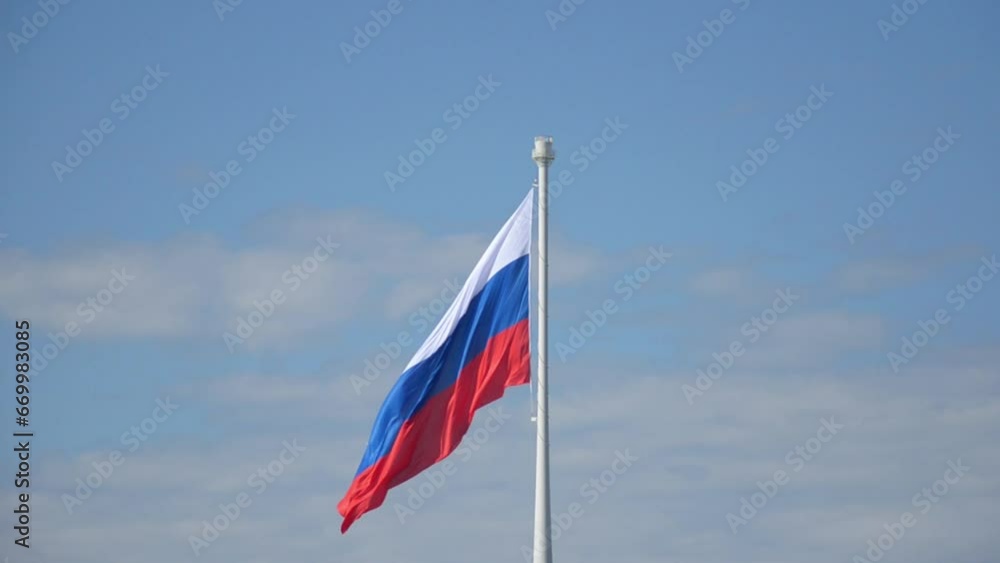 The flag of Russia flutters in the wind The flag of Russia flutters in the wind