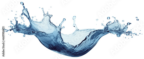 Blue water swirl splash cut out photo