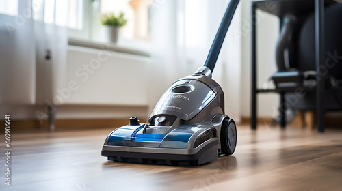 housework cleaning the floor under an electric vacuum cleaner