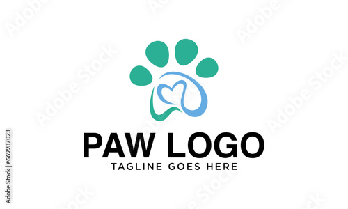 simple pet dog and cat logo design