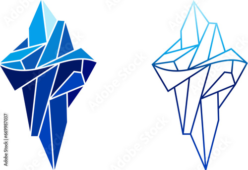 Modern iceberg logo design with a technological feel