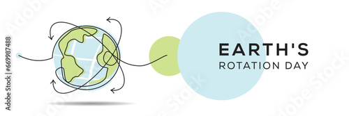 Earth's rotation day, Vector illustration.