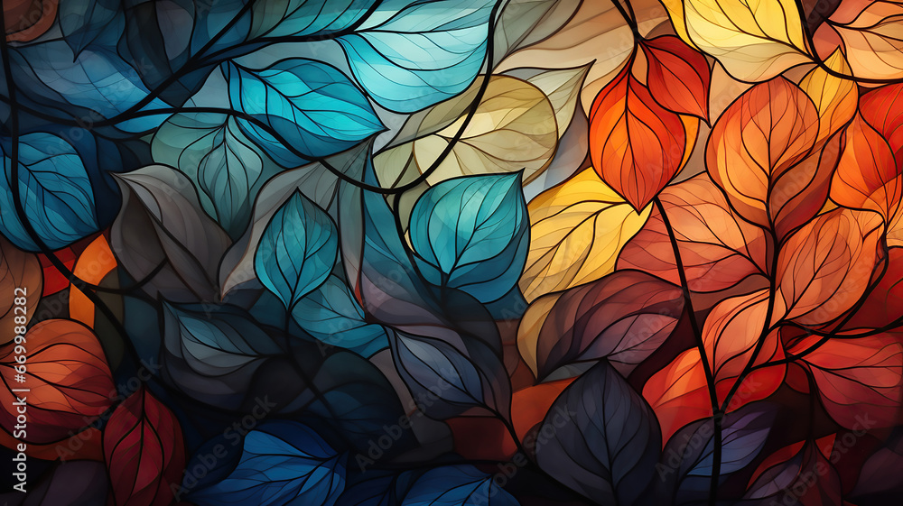 The beauty of autumn, an overlapping pattern of big colorful dried foliage with fine texture on transparent background The beauty of autumn, an overlapping pattern of big colorful dried foliage with fine texture on transparent background