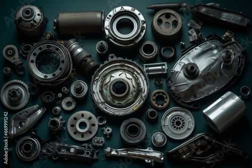 image of car parts. Generative AI
