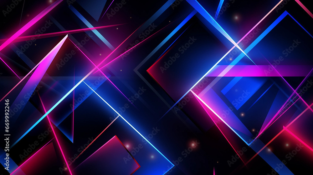 Abstract neon shapes background Abstract neon shapes background