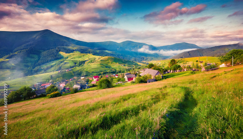 long phocus picture spectacular summer view of mountain village wonderful morning scene of carpathian mountains snidavka village location ukraine beautiful summer scenery photo