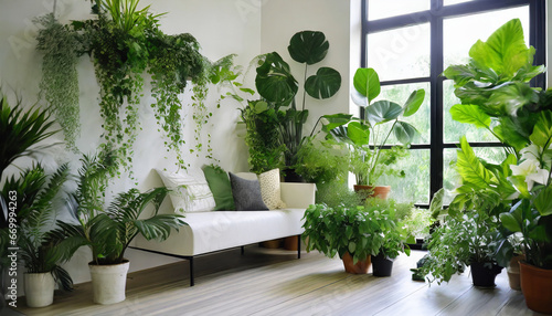 greenery and freshness in modern interiors indoor oasis stylish houseplants transforming interior spaces minimalist elegance beauty of green and white in home decor