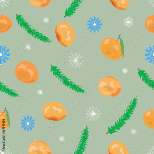 New Year seamless pattern